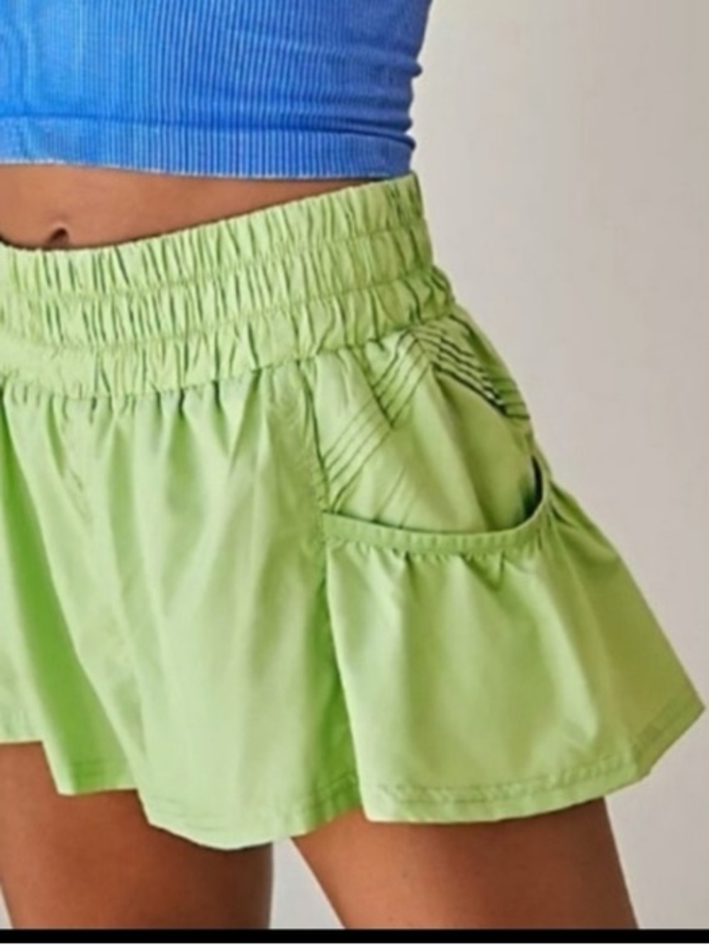 FP Movement Get Your Flirt On Shorts in Disco Lime